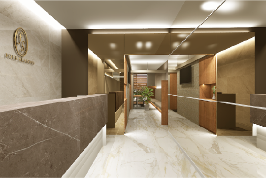 Entrance of Four Seasons Dermatology Clinic Tokyo Takeshiba.