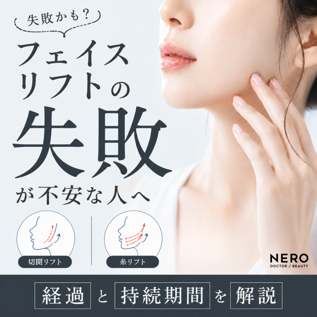 フェイスリフトの失敗が不安な人へ│芸能人の事例やよくある失敗、注意点を解説