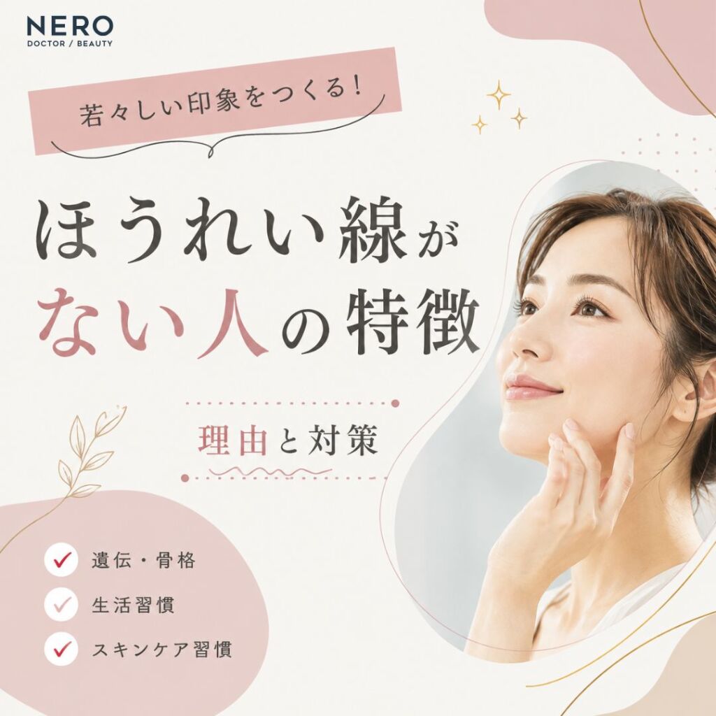 ほうれい線がない人の特徴は？そもそもの原因と今からできる対策を紹介