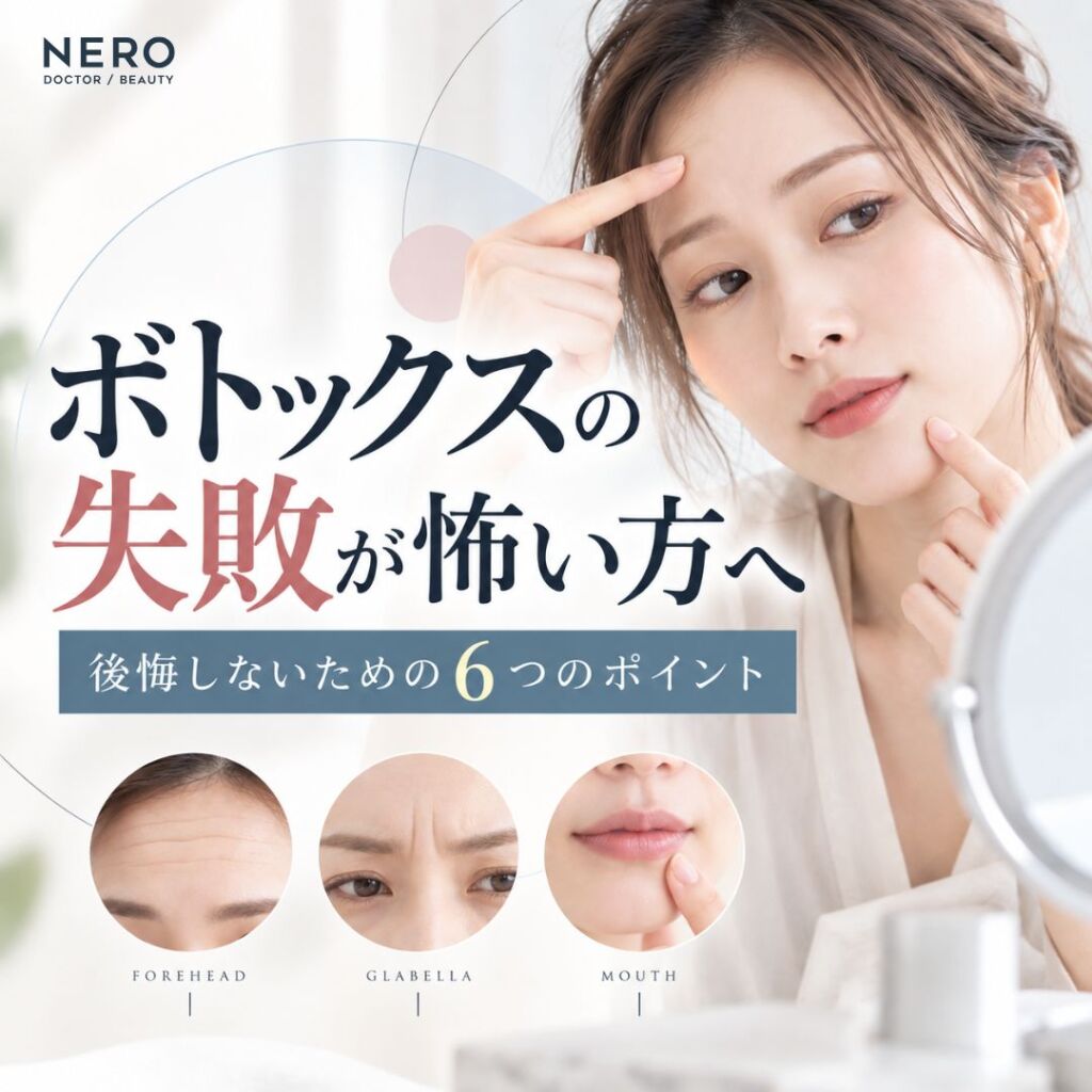 ボトックスの失敗が怖い方へ｜後悔しないための6つのポイント