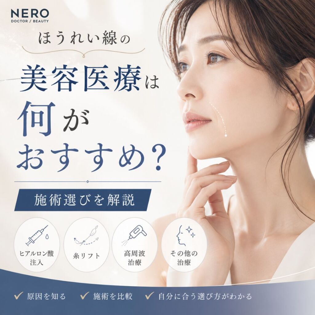 ほうれい線の美容医療は何がおすすめ？施術の選び方を解説