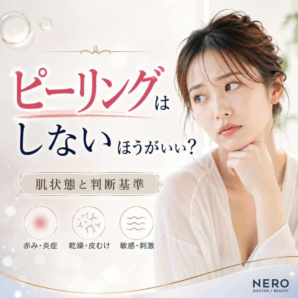 ピーリングはしないほうがいい？避けるべき肌状態と判断基準