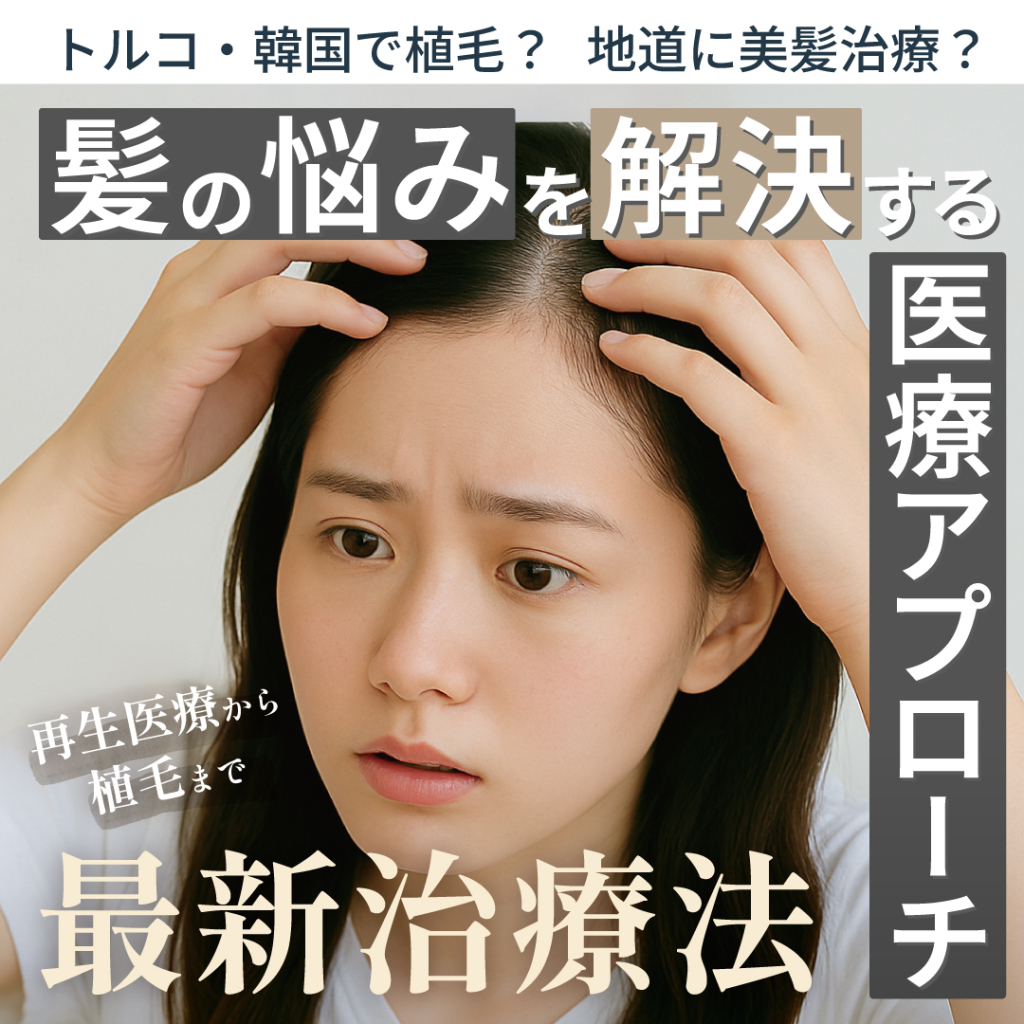 トルコ・韓国で植毛？地道に美髪治療？髪の悩みを解決する医療アプローチ—再生医療から植毛までの最新治療法—