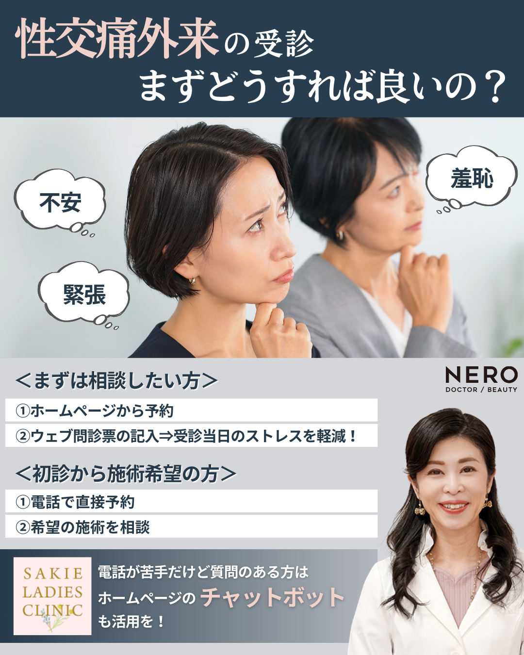 性交痛でヒリヒリ…その悩み、治療で解決できるって知ってた？名古屋・咲江レディスクリニックが行う婦人科美容的アプローチとは
