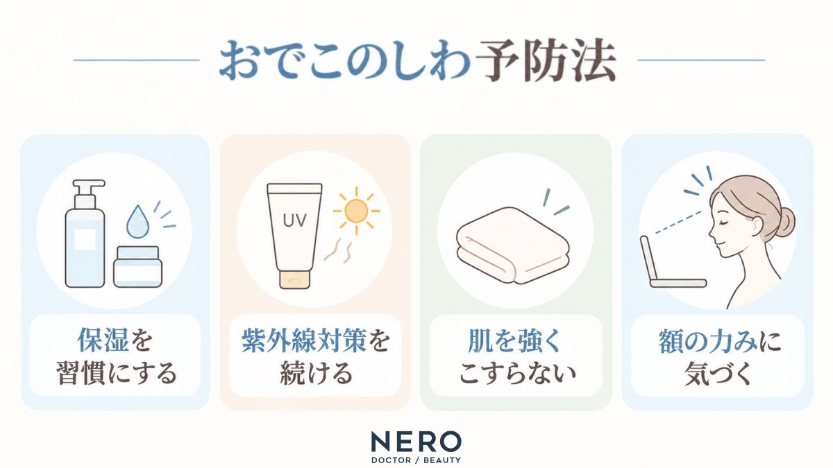 おでこのしわ予防に取り入れたいセルフケアの要点