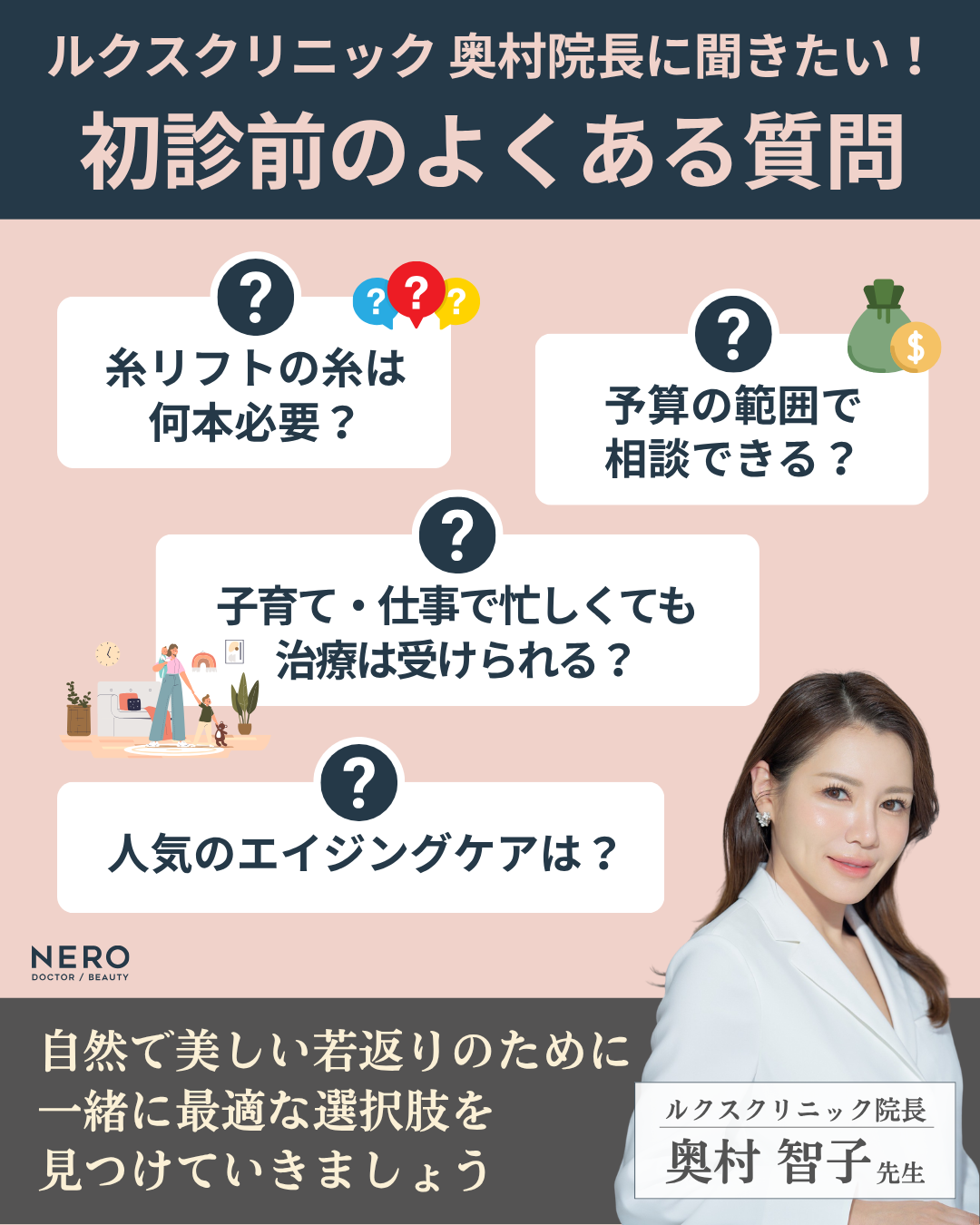 エイジングケアは何歳から？“老け見え”の悩みが深まる30代40代へ自然で美しい変化をもたらすルクスクリニックの選択肢を