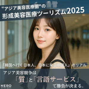 “アジア美容医療圏”の形成美容医療ツーリズム2025：「韓国へ行く日本人、日本に来る中国人」のリアル― アジア美容競争は「質」と「言語サービス」で勝負が決まる。