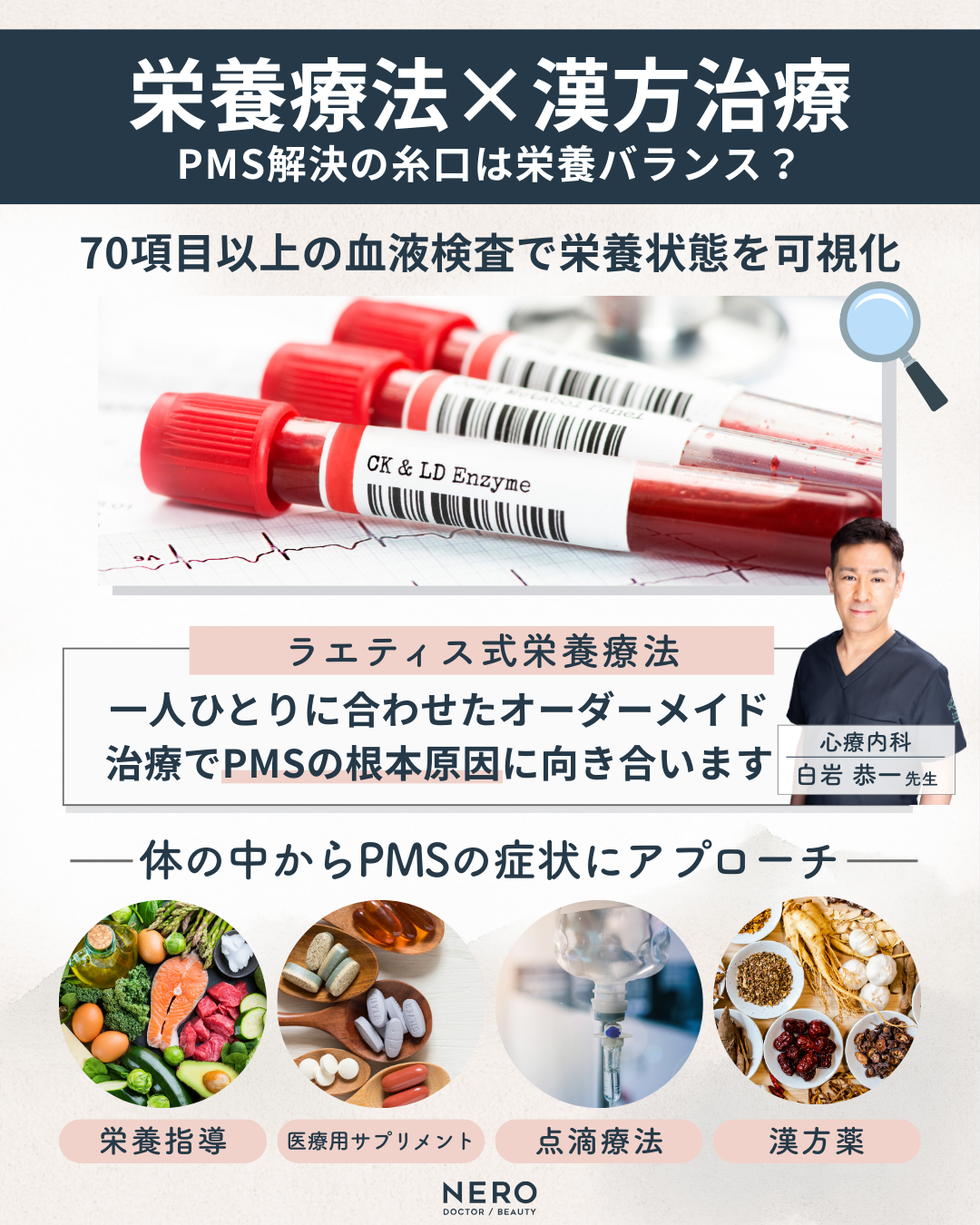PMSの根本原因にピルが効かないのはなぜ？“心と体”からPMSをケアする大阪・ラエティスクリニック本町【栄養療法】に注目！