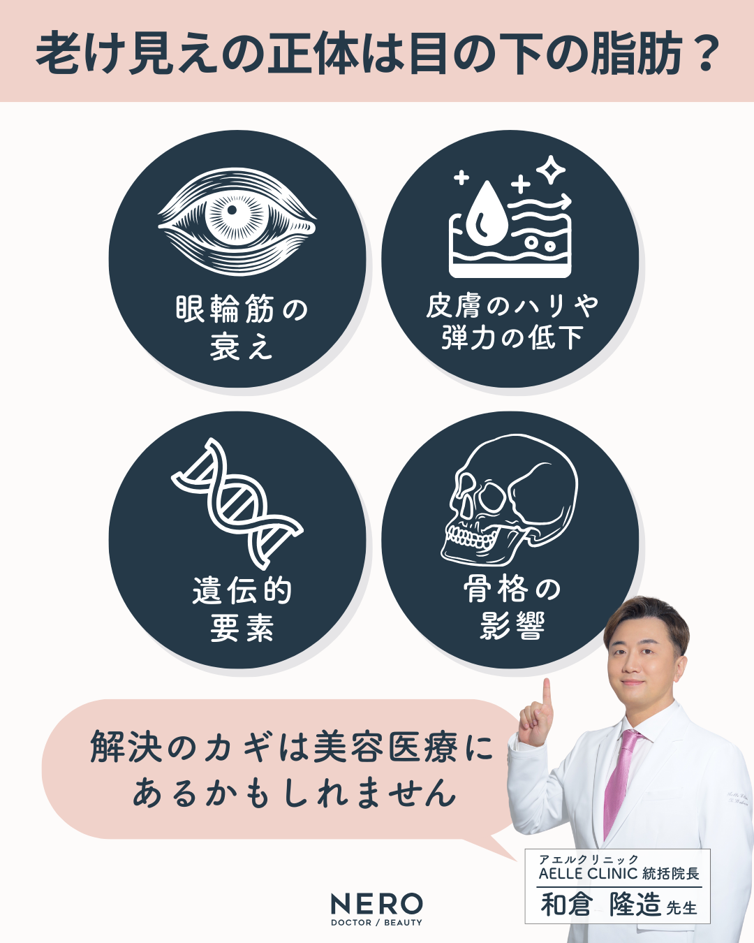 目の下の脂肪取りで顔の印象を変える！アエルクリニックの提案する4Dクマ取り®という選択肢