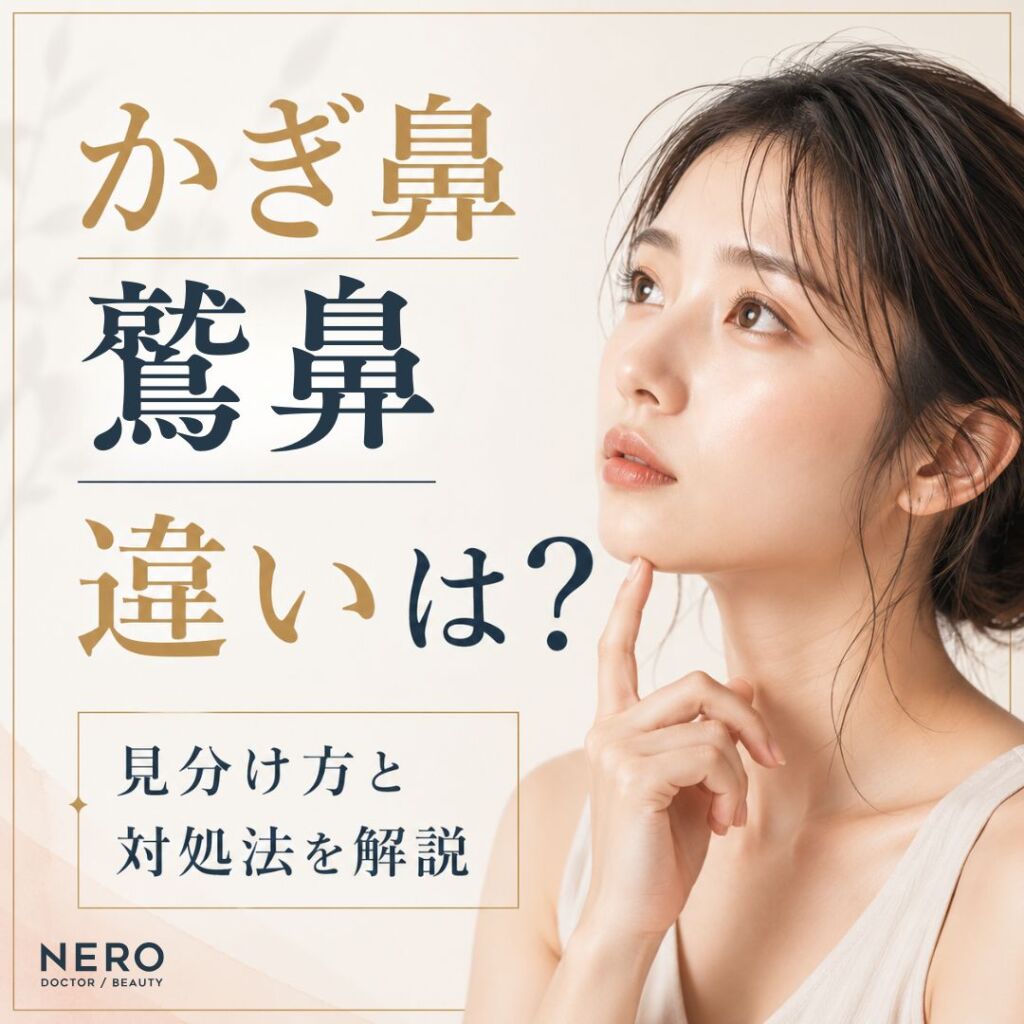 かぎ鼻と鷲鼻の違いは？見分け方と対処法を詳しく解説