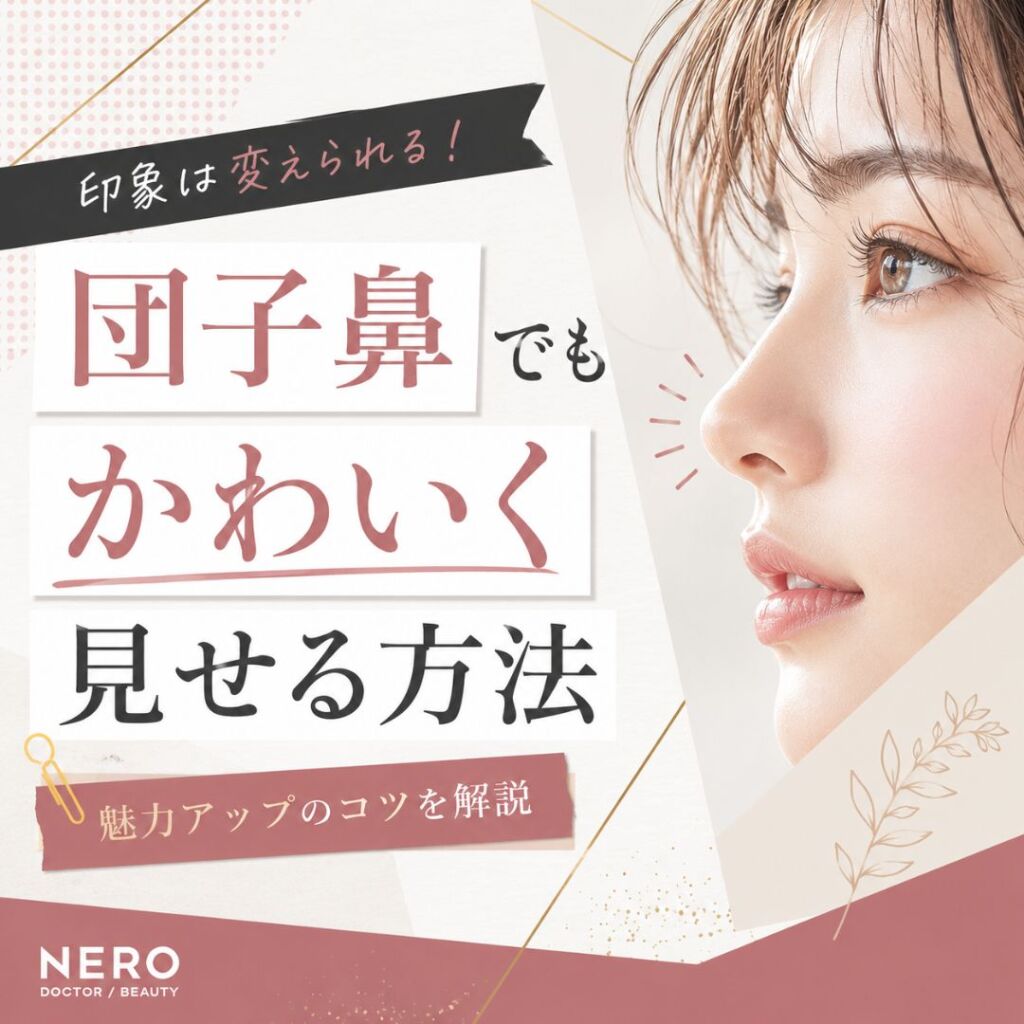 団子鼻でもかわいいはつくれる！魅力的な見せ方＆自力で治す方法を解説