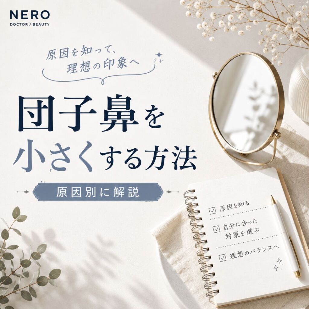 団子鼻を小さくする方法は？自力でできる対処法と美容医療の選択肢