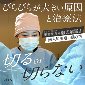 びらびらが大きい原因と治療法｜切るor切らない 婦人科美容の選び方をルクスクリニック・奥村院長が徹底解説