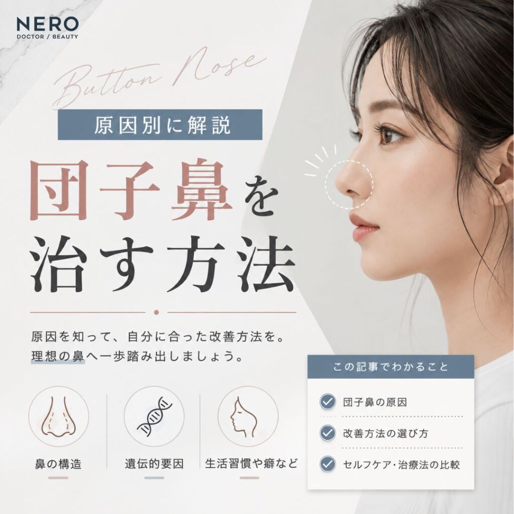 団子鼻を治す方法【保存版】切らない施術〜外科的施術まで全施術完全ガイド