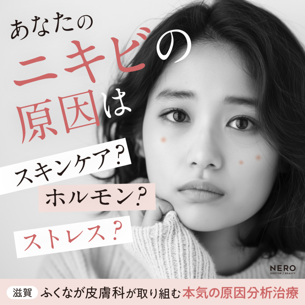ニキビの治し方よりまず原因究明！滋賀・ふくなが皮膚科の原因から整える治療メソッドとは