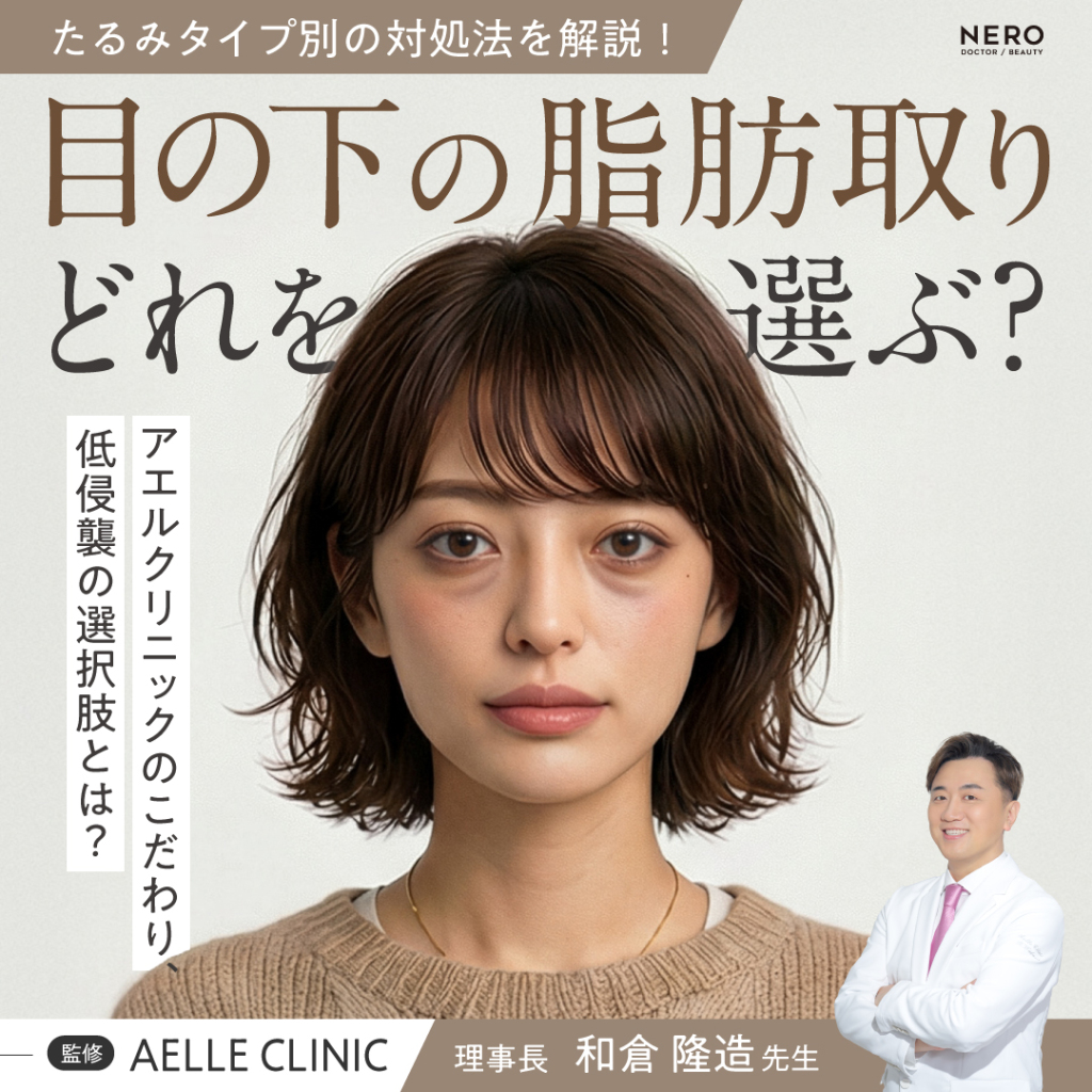 目の下の脂肪取り、どの方法が正解？たるみ別の対処法をアエルクリニック和倉理事長に聞いた！