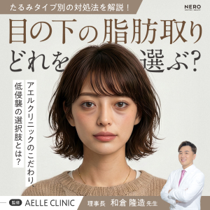 目の下の脂肪取り、どの方法が正解？たるみ別の対処法をアエルクリニック和倉理事長に聞いた！