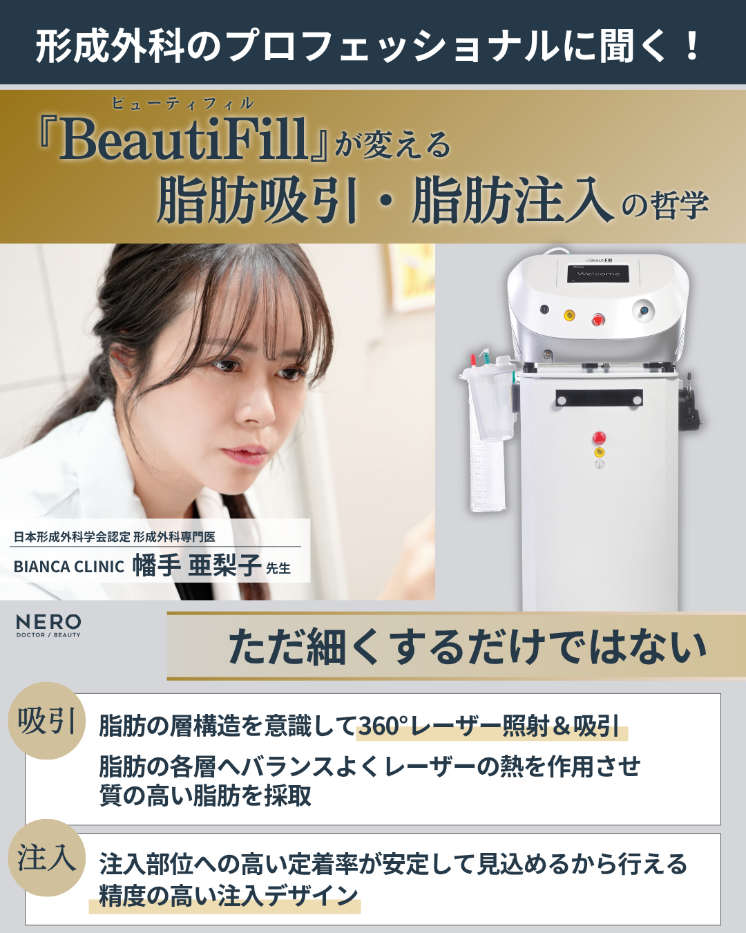 BeautiFill（ビューティフィル）が切り拓く脂肪治療の新時代──LipoLife（ライポライフ）で実現する“脂肪は削るものから生かすもの”へという転換【BIANCA CLINIC幡手 亜梨子医師監修】