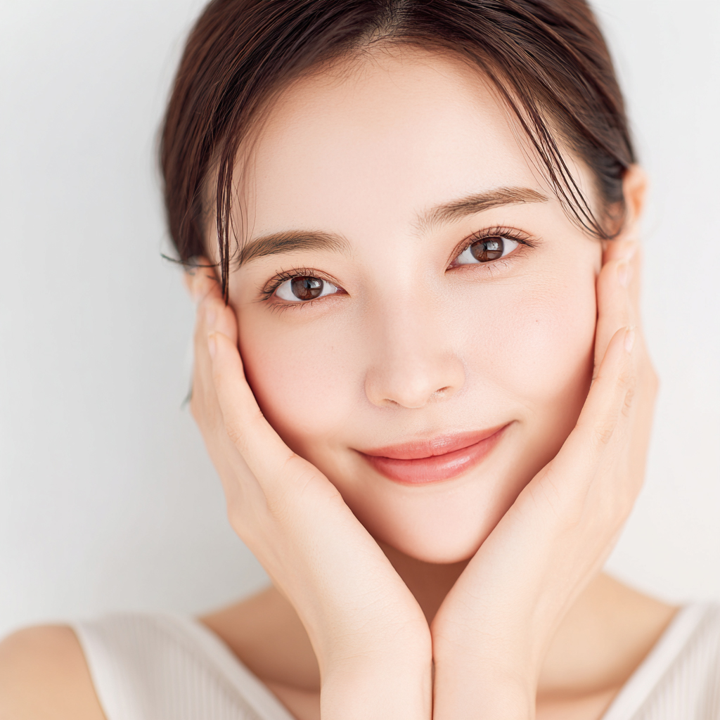 スキンバイブ（ボライト）を使用して肌がきれいになった女性のイメージ