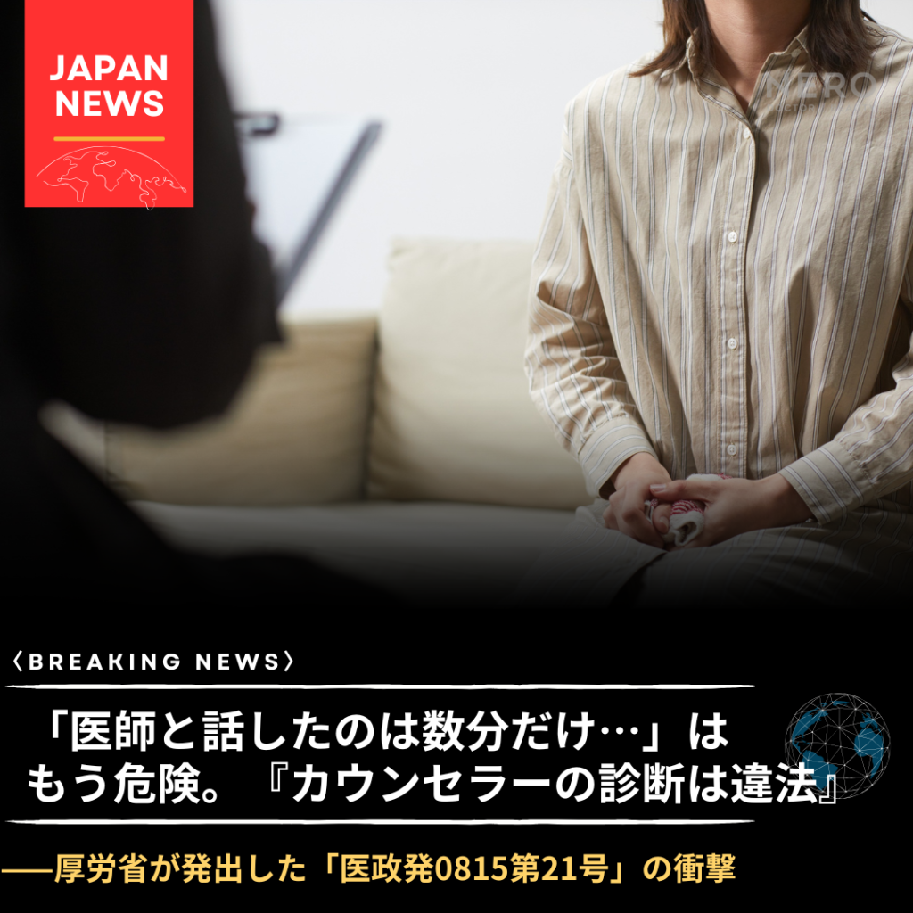 「カウンセラーが診断するのは違法」——厚労省が明文化した美容クリニックの新ルールと、保健所の立入検査が強化される現実