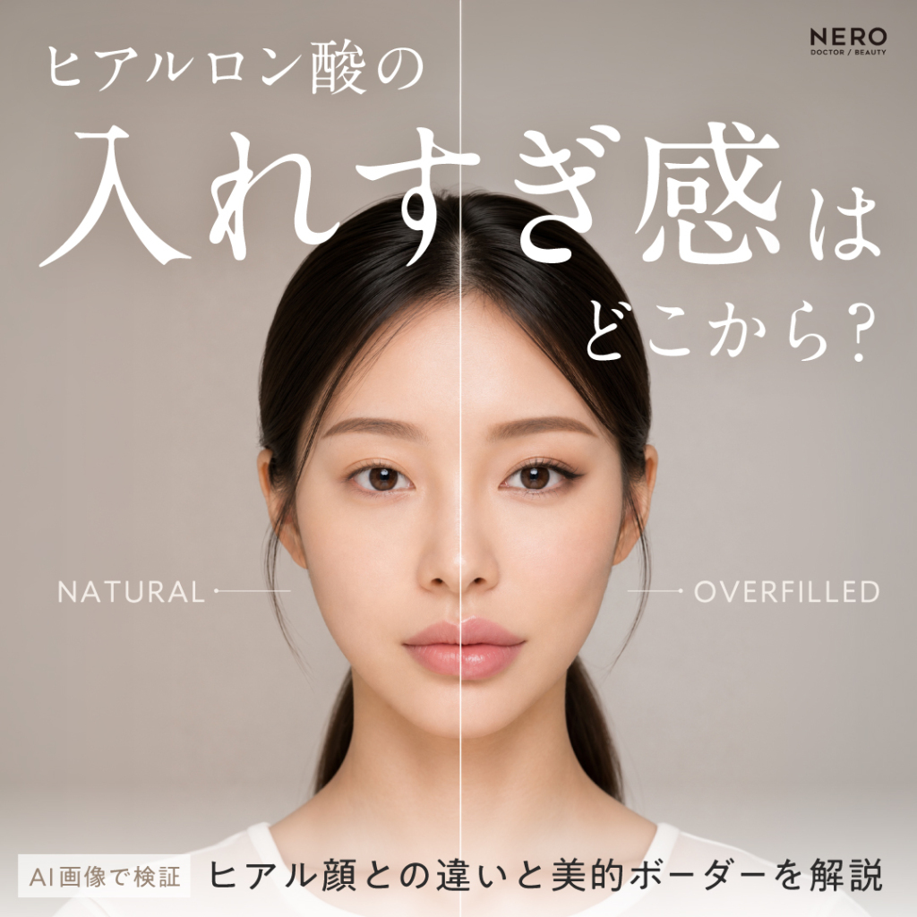 ヒアルロン酸の入れすぎはどこから生まれる？ヒアル顔との違いと美的ボーダーをAI画像で検証