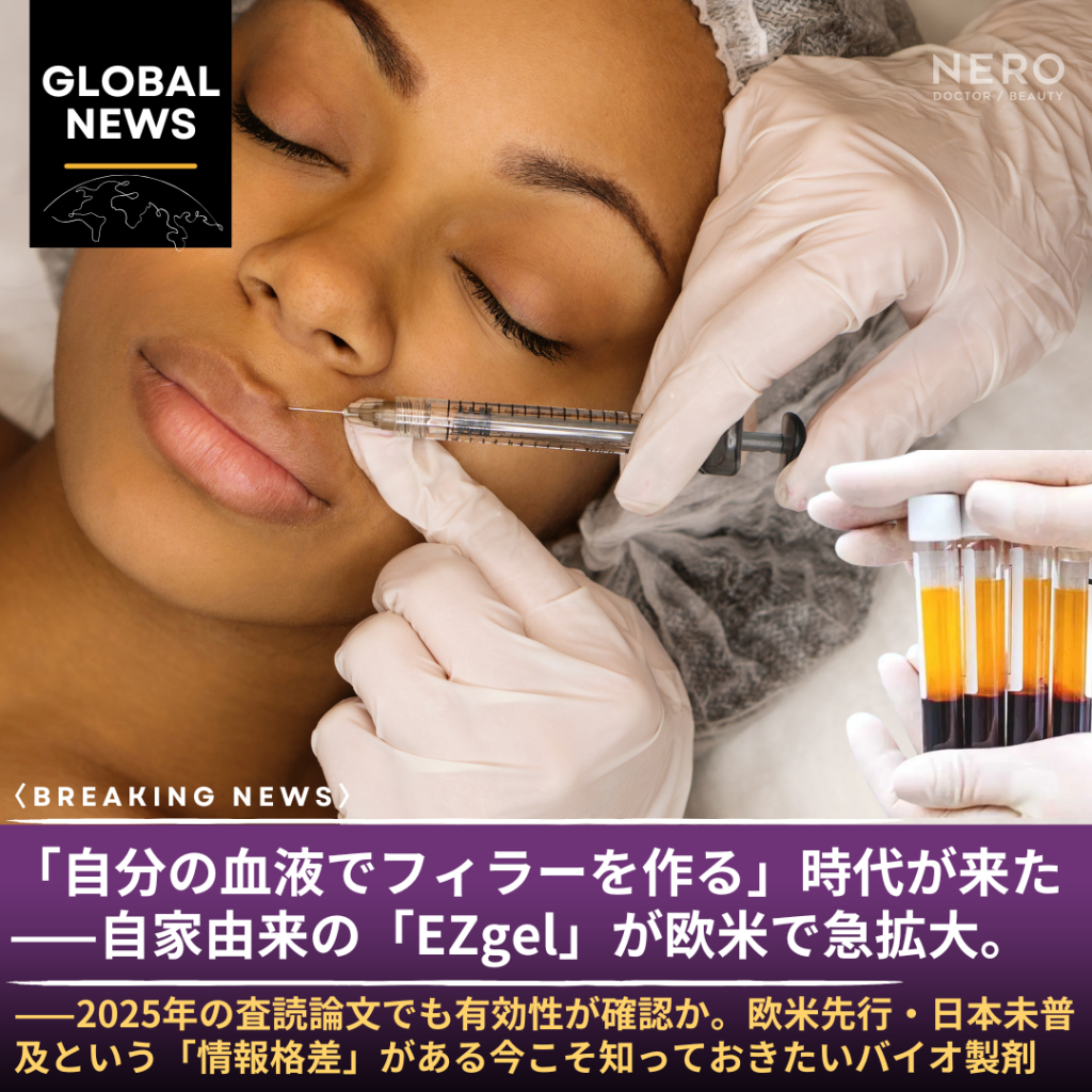 「自分の血液でフィラーを作る」時代が来た——添加物ゼロ・自家由来の次世代バイオスティミュレーター「EZgel（イージゲル）」が欧米で急拡大。日本に上陸する前に知っておくべきこと