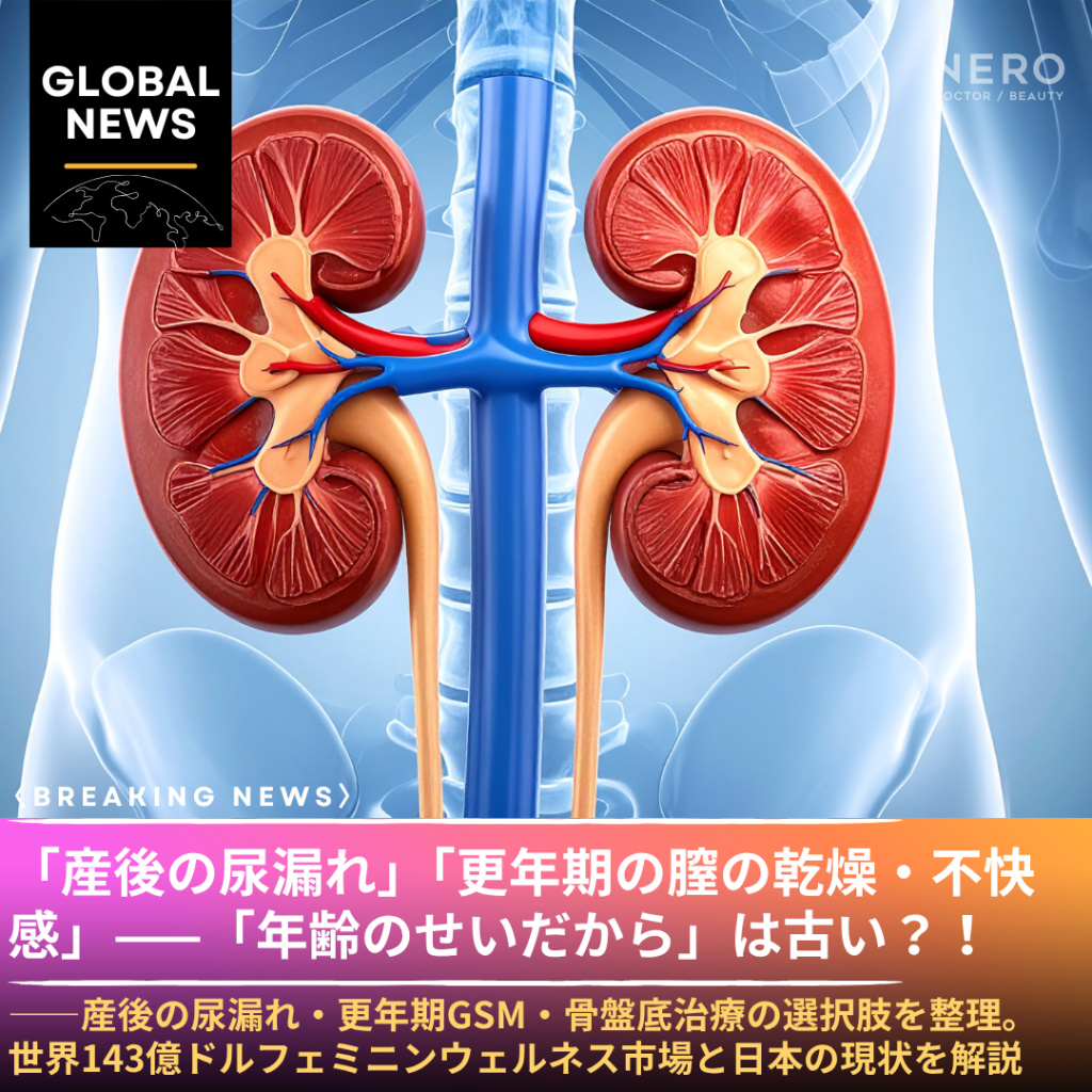 「産後の尿漏れ」「更年期の膣の乾燥・不快感」——「年齢のせいだから仕方ない」は古い認識だ。治療できる時代になっている