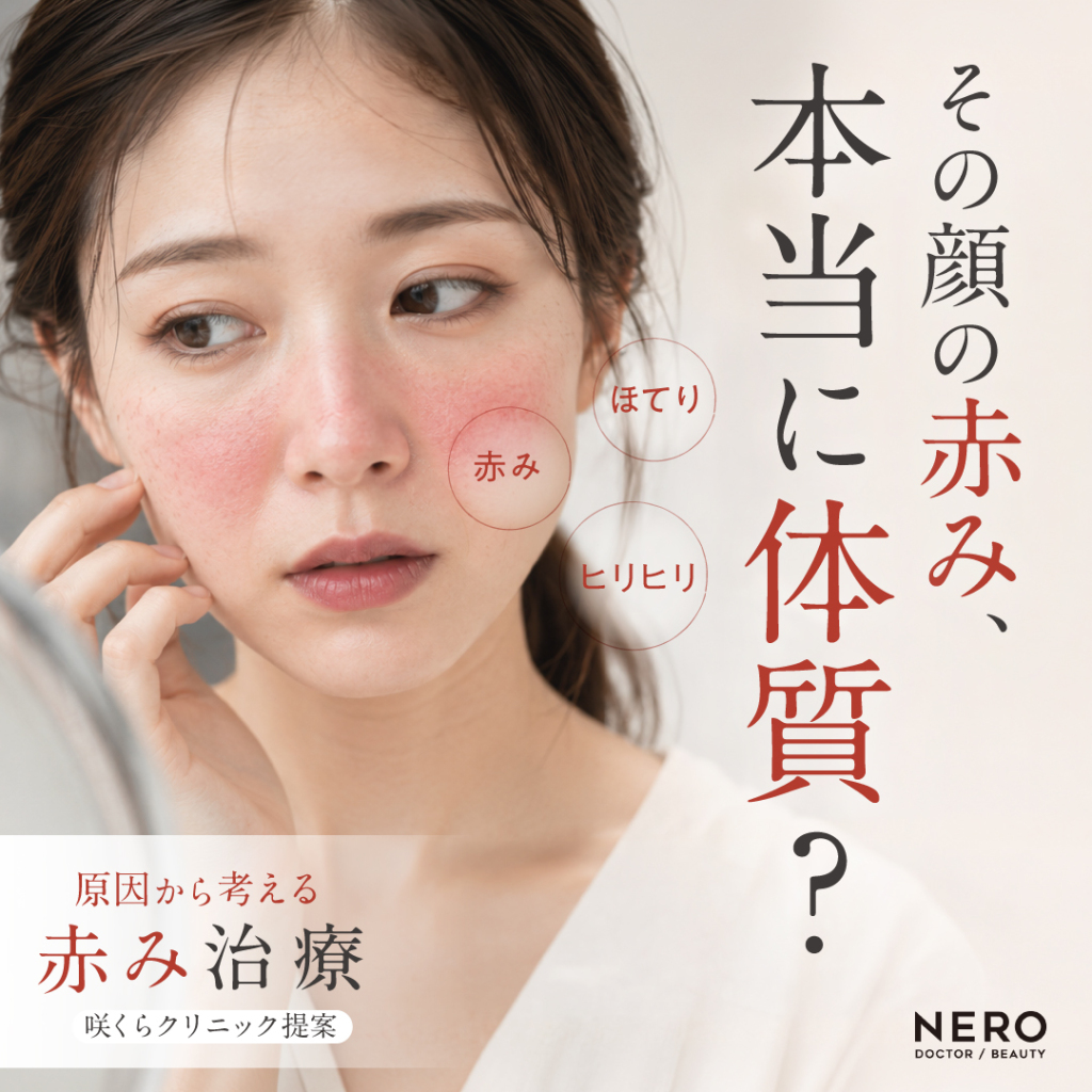 顔の赤みの原因から見直す｜咲くらクリニックが行う“原因起点”の赤み治療