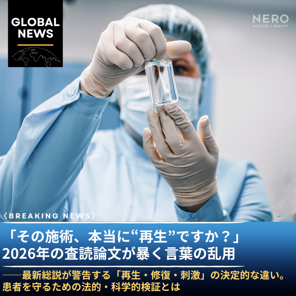 「再生医療を受けました」——その施術は本当に「再生」でしたか？2026年の査読論文が問い直す