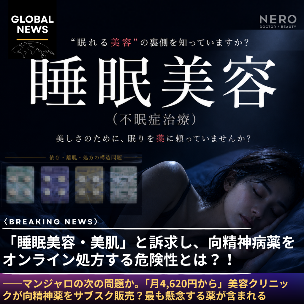 「眠れないから美肌になりたい」に向精神薬を処方する美容クリニックが増えている——「睡眠美容」ビジネスの構造とリスクを整理する