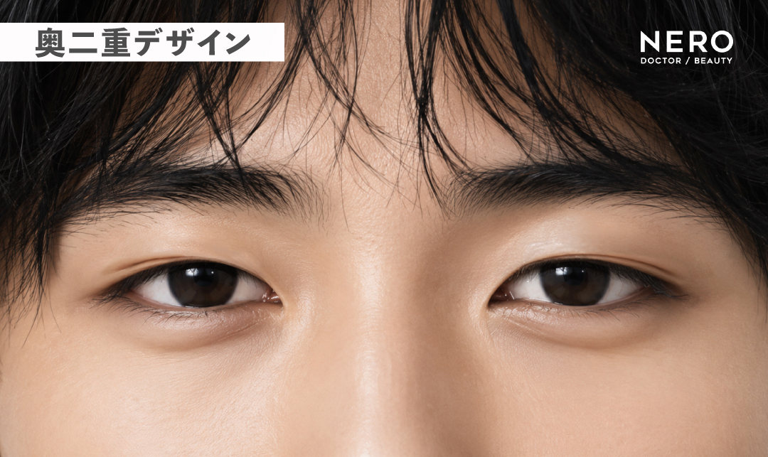 メンズ二重整形｜奥二重のデザインの画像