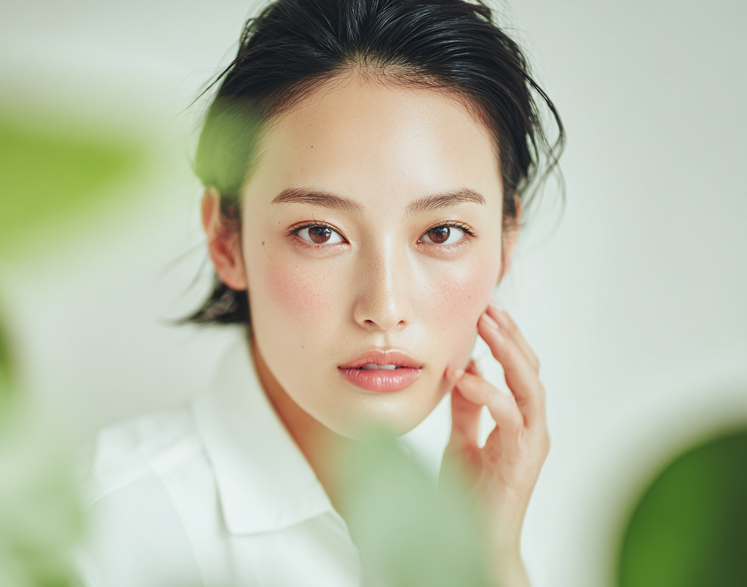 瑞々しい肌の女性