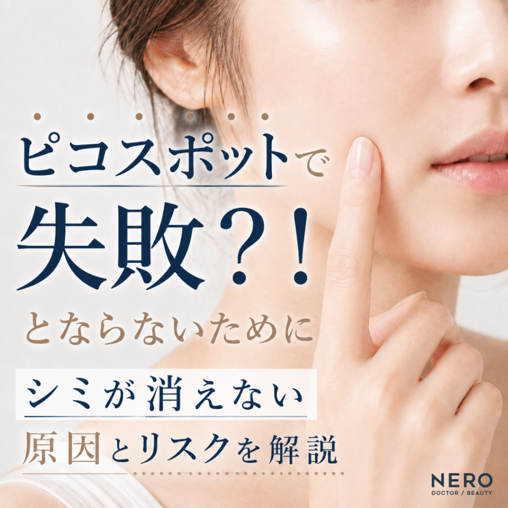 ピコスポットで失敗しないために！シミが消えない原因とリスクを解説