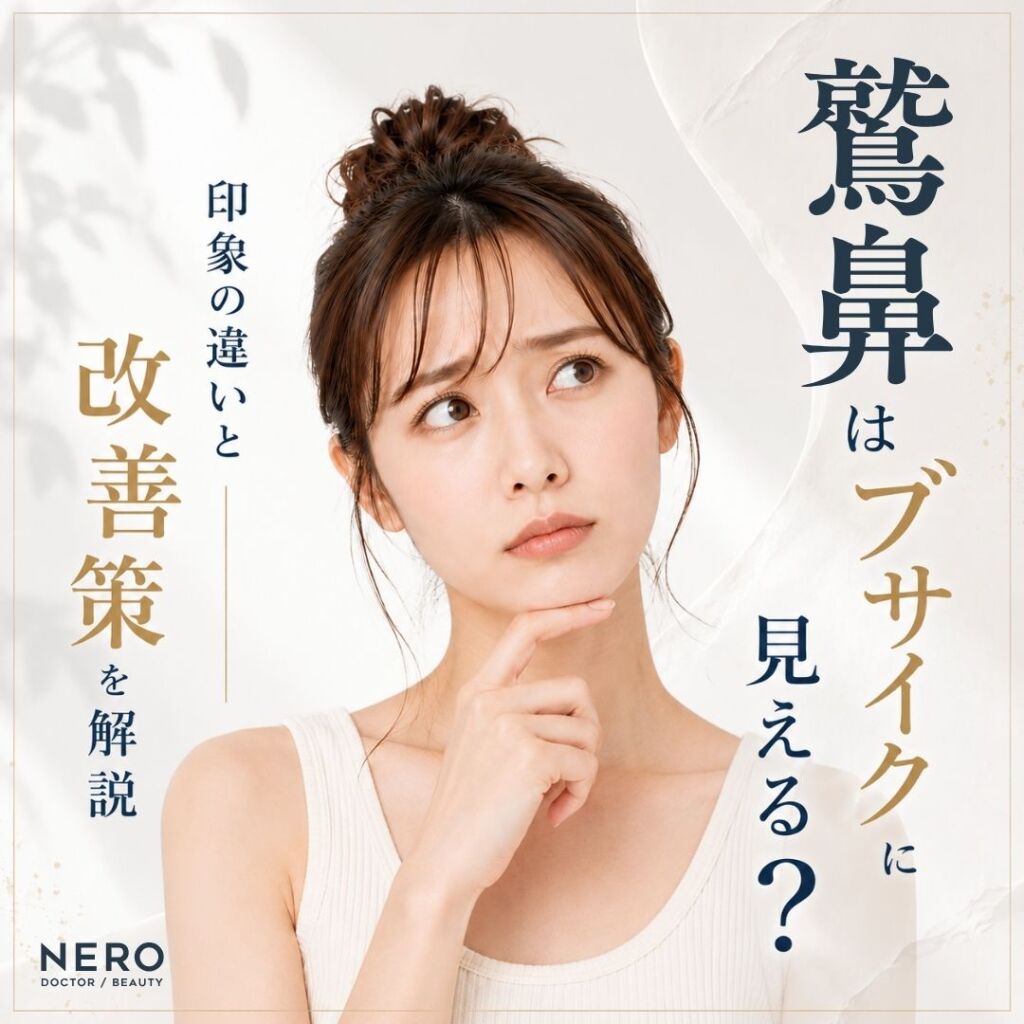 鷲鼻はブサイクに見える？印象の違いと対策を解説