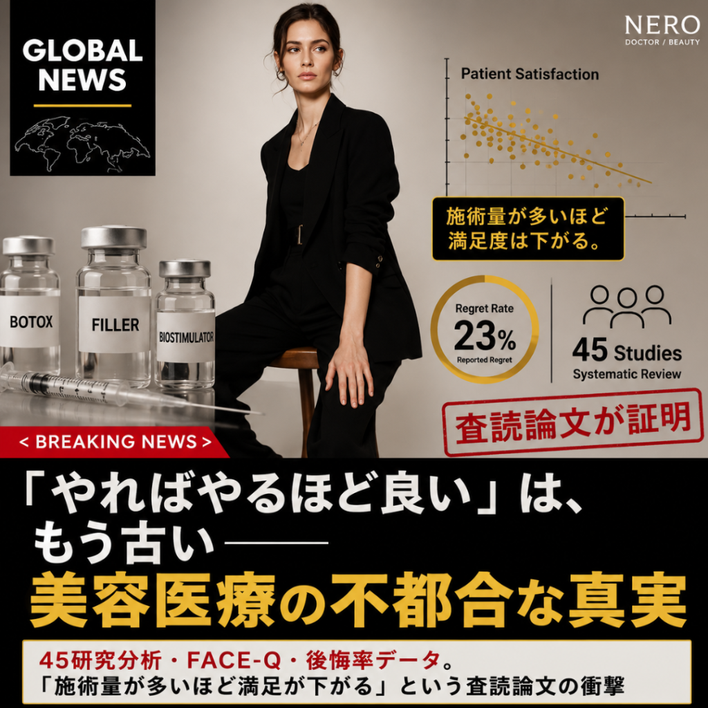 「美容施術やればやるほど良い」は、もう古い──7月発表の査読論文が示す、美容医療の不都合な真実