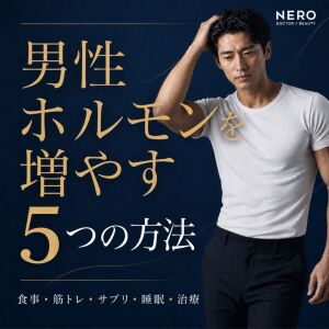 男性ホルモンを増やす5つの方法｜食事・筋トレ・サプリ・治療を比較