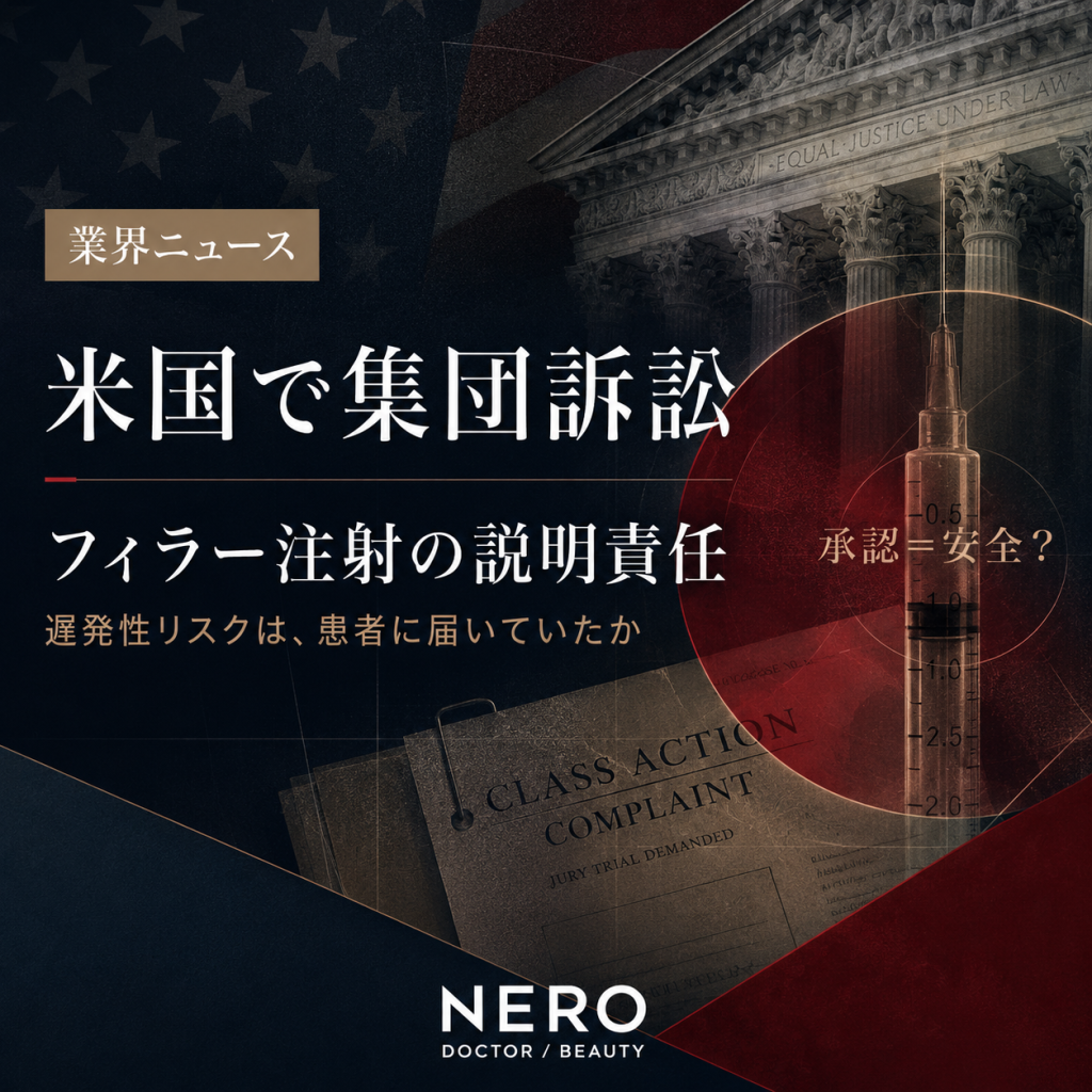 え？！米国でジュビダーム集団訴訟。でも論点はもっと広い──遅発性結節は「承認品でも起こる」ことを患者は知っていたか