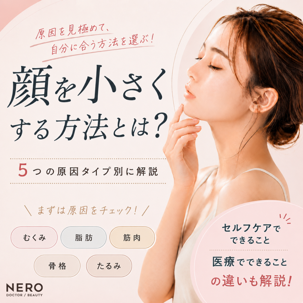 顔を小さくする方法とは？原因タイプ別に解説