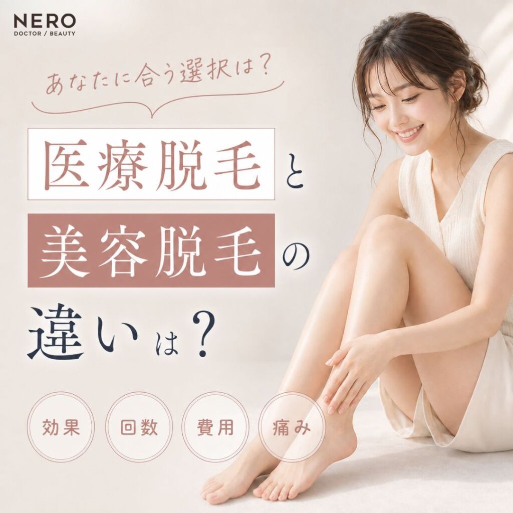 医療脱毛と美容脱毛の違いとは？効果・回数・費用を比較