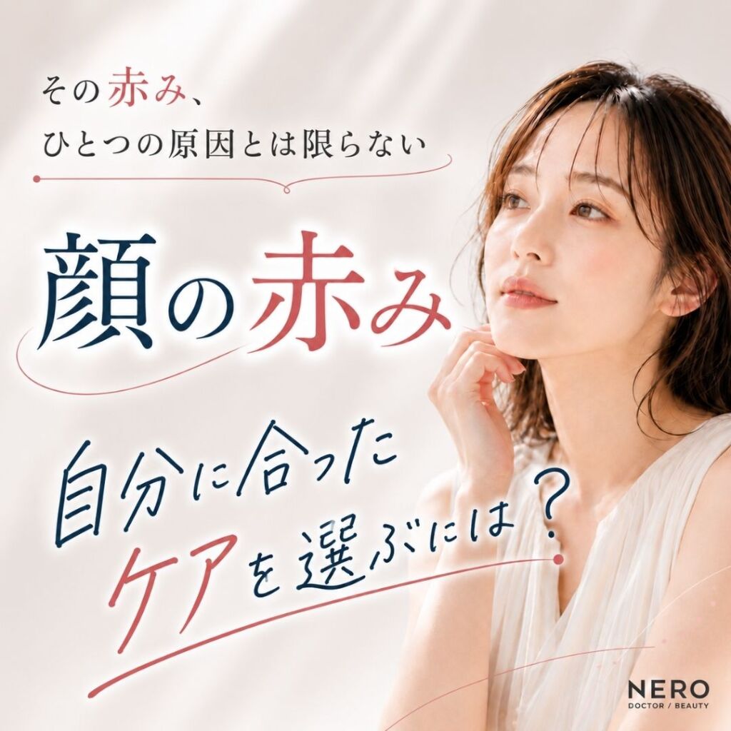 顔の赤みの原因とは？タイプ別の対処法を解説