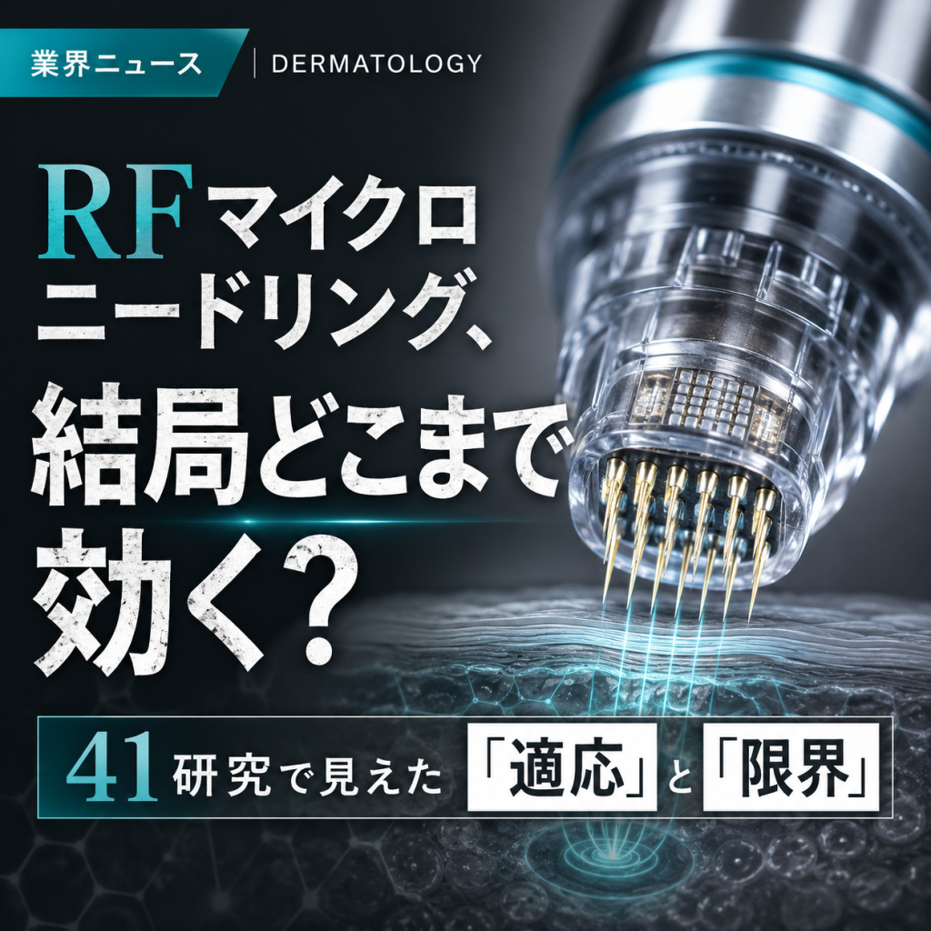 ニキビ痕・たるみ・小じわ・サブメンタル──2026年総説で見えたRFマイクロニードリングの「本当の適応範囲」