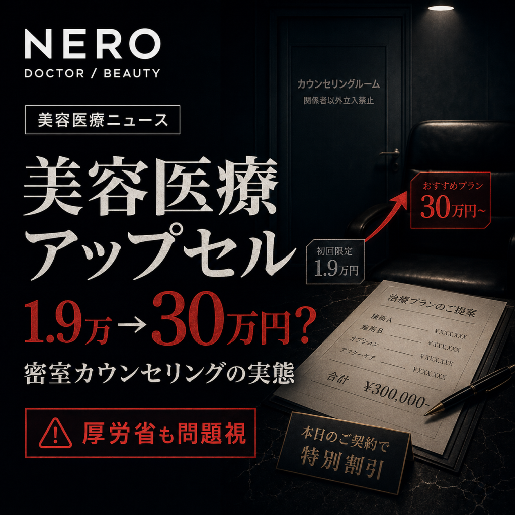 医師不在のカウンセリングは違法？厚労省も問題視する美容医療「アップセル」の法的リスク