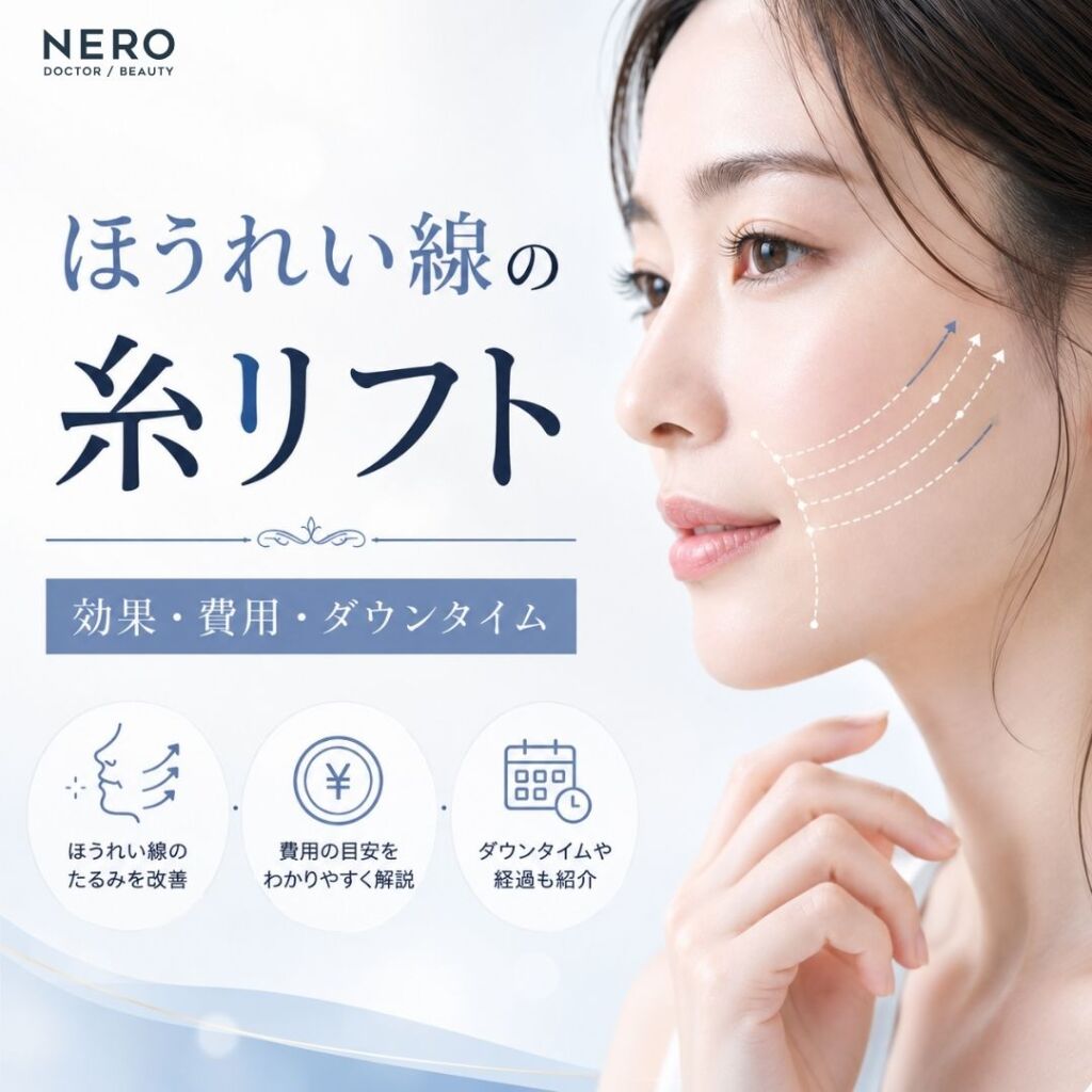ほうれい線 糸リフトとは？効果・費用・ダウンタイムを解説