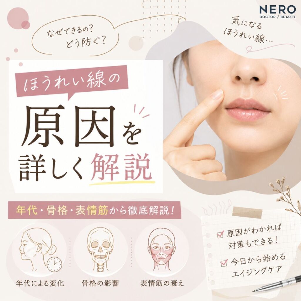 ほうれい線の原因は？年代・骨格・表情筋との関係を解説