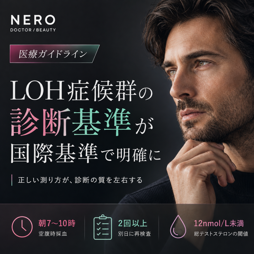 「テストステロンが低い」と言われる前に知りたい──LOH症候群は「1回の採血」で診断していいのか
