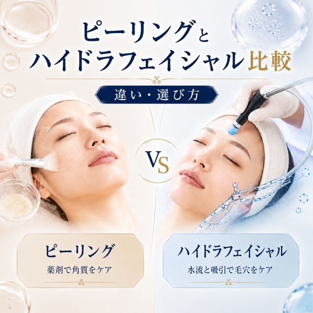 ピーリングとハイドラフェイシャルを徹底比較！違い・選び方・併用を詳しく解説