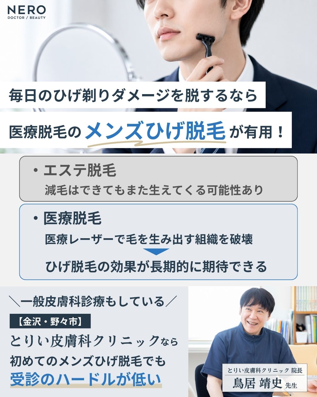 医療脱毛のメンズひげ脱毛が有用な理由