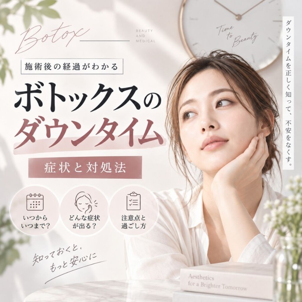 ボトックスのダウンタイム｜症状・対処法・NG行動を解説