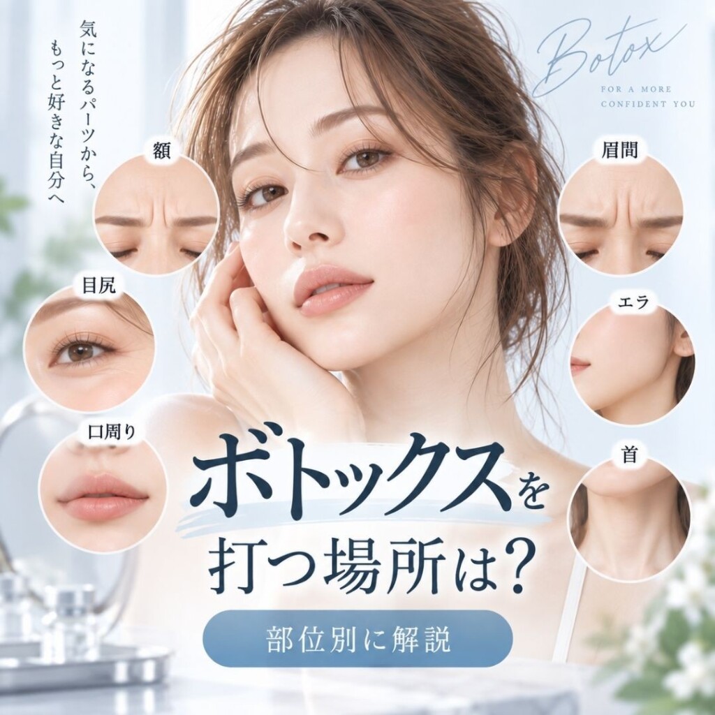 ボトックスを打つ場所は？期待される変化を部位別に解説