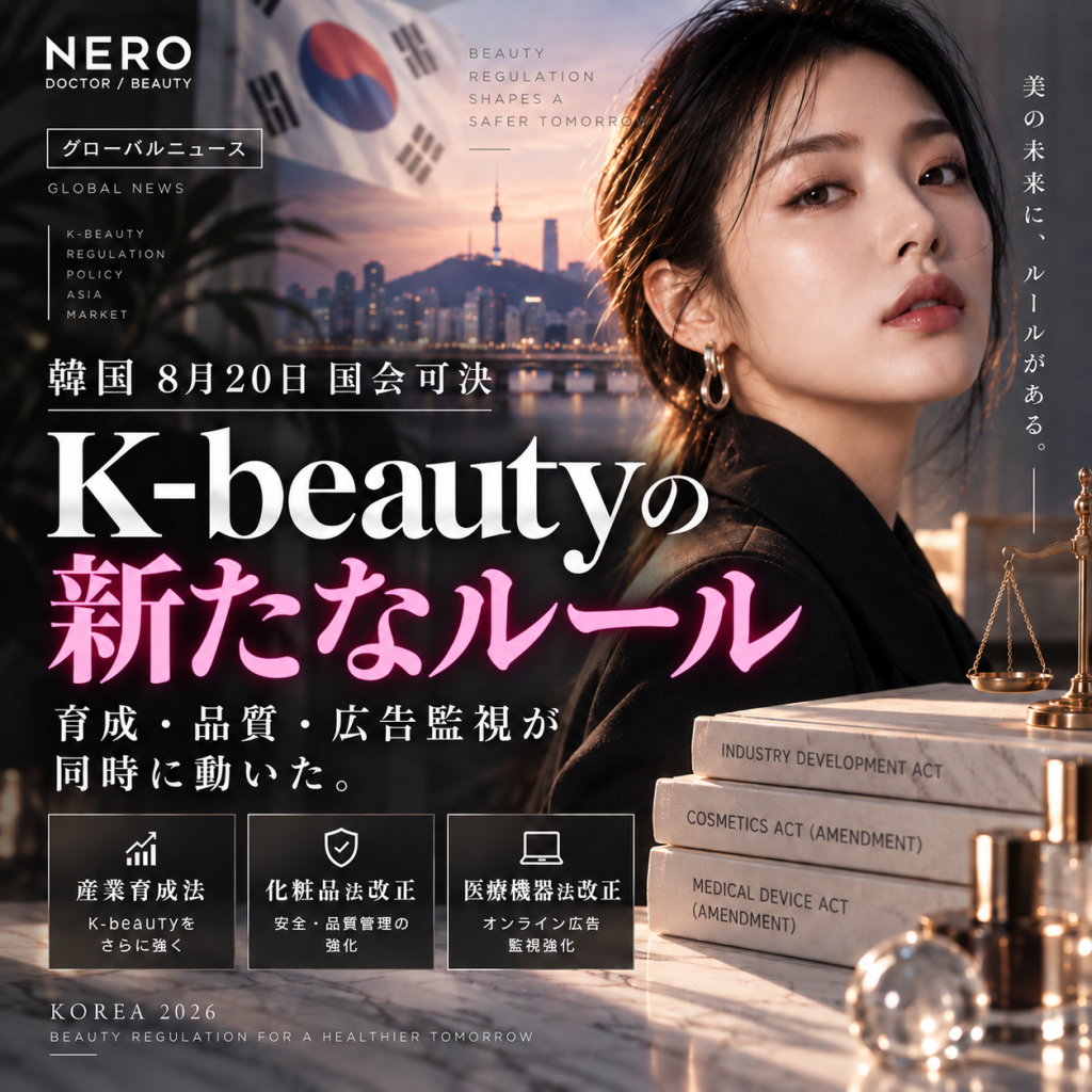 「韓国製だから大丈夫」が通じなくなる日──化粧品法・医療機器法改正が示す、広告責任時代の到来とは